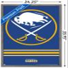 Trends International NHL Buffalo Sabres - Logo 20 Wall Poster, 34L x 22.4W, Barnwood Framed Version view 3