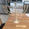 Brass Copper Massive 14 Inch Height Hanukkah Chanukia 9 Branch Israel Hanukia view 3