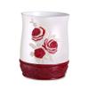 Popular Bath Blossom Rose Style Waste Basket Modern Luxury Decor, Burgundy view 1
