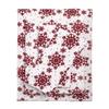 4 Piece Cabin Lodge Cranberry Red White Winter Flannel Sheets, Beautiful Snowflakes Colorful Bright Deep Pocket Cotton Bed Sheets Full Size - Comfortable Soft Warm Cozy Comfy Farmhouse Bedding Set view 1