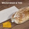 IMPRESA Large Plastic Bread Bags - 120 Pack, 8x4x18 in - Heavy-Duty Protection for Homemade Bread & Sourdough Loaves - Packaging for Baguette Bags & Loaf Wrappers with Reusable Twist Ties view 2
