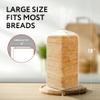 IMPRESA Large Plastic Bread Bags - 120 Pack, 8x4x18 in - Heavy-Duty Protection for Homemade Bread & Sourdough Loaves - Packaging for Baguette Bags & Loaf Wrappers with Reusable Twist Ties view 3