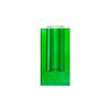 A&B Home Transparent Rectangular Vase - 8" - Green Finish view 2