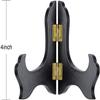 CHENSHUO Wooden Display Stand,Black Wooden Plate Holder Easels,Oriental Furniture Wood Display Stand Home Decoration Plate Stand,Weddings Birthday Tables Pictures to Display,4 Inches,2 Packs. view 2