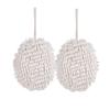 MAYITBE Soft Absorbent Chenille Hand Towels, Decorative Hanging Fuzzy Towels Ball, Thick Drying Cloth Hand Towel for Home Kitchen & Bathroom (White*2) view 1