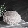 MAYITBE Soft Absorbent Chenille Hand Towels, Decorative Hanging Fuzzy Towels Ball, Thick Drying Cloth Hand Towel for Home Kitchen & Bathroom (White*2) view 2