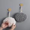 MAYITBE Soft Absorbent Chenille Hand Towels, Decorative Hanging Fuzzy Towels Ball, Thick Drying Cloth Hand Towel for Home Kitchen & Bathroom (White*2) view 4