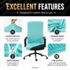 Elastic Computer Chair Cover with Durable Zipper - Protective Removable Washable Universal Office Desk Chair Seat Slip Cover - Stretchy Soft Anti-dust Desk Chair Seat Protector for Dogs, Cats, Pets view 4