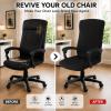 DIVA EN CAMINO DEC Water Resistant Office Chair Cover with Zipper, Stretch Slipcover for High Back Chair, Black view 2