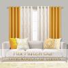 Mrs.Naturall Yellow Curtains 96 Inches Long for Bedroom 2 Panels Set Grommet Blackout Living Room Window Curtains view 4