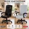 DIVA EN CAMINO DEC Office Chair Cover with Zipper, Stretch Universal Slipcover for Desk or Boss Chair, Light Gray view 2