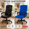 DIVA EN CAMINO DEC Stretch Office Chair Cover with Zipper, Soft Polyester Slipcover for High Back or Rotating Desk Chair view 2