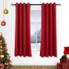 Mrs.Naturall Kids Curtains 2 Panel Set for Boys Bedroom,Blackout Grommet Window Sports Basketball Football Red Gaming Curtains for Boys Room,63 Inch Length view 1