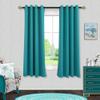 Mrs.Naturall Teal Curtains for Living Room 63 Inch Length,Blackout Black Out Retro 70s MCM Mid Century Modern Curtains for Kitchen Dining Room Match Brown Furniture 2 Panel Set view 1
