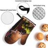 QIANKUI Vintage Glasses Wine Grapes Oven Mitts and Potholders Kitchen Set 4 Pcs, Heat Resistant Pot Holder & Baking Gloves view 4
