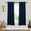 Mrs.Naturall Navy Blue Blackout Curtains 63 Inch Length,Black Out Room Darkening Kids Curtains for Bedroom Boys 63 Inch Long view 1