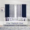 Mrs.Naturall Navy Blue Blackout Curtains 63 Inch Length,Black Out Room Darkening Kids Curtains for Bedroom Boys 63 Inch Long view 2