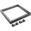 SHANGTONG 4PCS PE Film Suspension Packaging Box, Transparent Jewelry/Photo/Medallion Box Display Stand, Pendant Ring Box, Strong Toughness and Oxidation Resistance,5.5x5.5x0.8 inches (Black 2) view 3