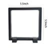 SHANGTONG 4PCS PE Film Suspension Packaging Box, Transparent Jewelry/Photo/Medallion Box Display Stand, Pendant Ring Box, Strong Toughness and Oxidation Resistance,5.5x5.5x0.8 inches (Black 2) view 4