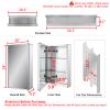 Fundin Aluminum Bathroom Mirror Cabinet Recess Mount Only, with Framless Double Sided Mirror Door, 15 Inch x 24 Inch view 3