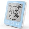 Lingland LCD Digital Waterproof Water Splashes Bathroom Wall Clock Shower Clocks Timer Temperature Humidity Kitchen Wash Room Timers(Blue) Home Furnishings (Color : Blue) view 1