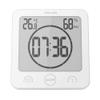 Lingland LCD Digital Waterproof Water Splashes Bathroom Wall Clock Shower Clocks Timer Temperature Humidity Kitchen Wash Room Timers(Blue) Home Furnishings (Color : White) view 2
