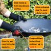 IPROUDER 5-in-1 Dutch Oven Camping Accessories Kit - Campfire Cooking Equipment with Heat-Resistant Gloves, 16" Scissors Tongs, Lid Lifter, Lid Stand & Trivet | BBQ Tools, Outdoor Camping Cookware view 4