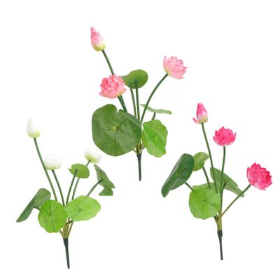 balacoo 3pcs Fish Tank Lotus Decoration Lotus Adornment Vivid Ornament Decorative Simulation Fish Tank Decoration Imitation Fish Tank Plastic Props Simulate