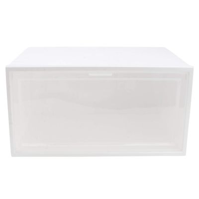 Cabilock 1pc Stackable Transparent Shoe Storage Box Footwear Organizer Removable Lid for Closet and Home Organization Neat and Convenient Storage