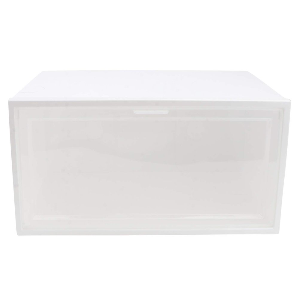 Cabilock 1pc Stackable Transparent Shoe Storage Box Footwear Organizer Removable Lid for Closet and Home Organization Neat and Convenient Storage