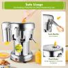 Commercial Juice Extractor, Stainless Steel Juicer Extractor Machine Fruit Food Mixer Juicer Processor Automatic Orange Squeezer Professional Countertop Blender Drink Mixer 110V 370W view 4