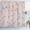 Ambesonne Nature Shower Curtain, Repeated Minimalist Rain Drops Splashes Tears of Earth Air Gravity Image Art, Cloth Fabric Bathroom Decor Set with Hooks, 69" W x 70" L, Dark Peach view 1