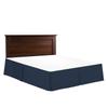 Bed Skirt - Hotel Luxury Bed Skirt Dust Ruffle 18 inch Tailored Drop Soft 800 Thread Count 100% Natural Cotton Wrinkle and Fade Resistant - Pleated Bed Skirts (RV Bunk 42X80, Navy Blue) Bedskirt view 1