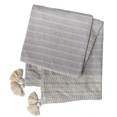 Peking Handicraft 21PK978C5060 Throw Blanket, 60-inch Length, Cotton (Gideon Fog)