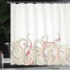 Ambesonne Octopus Shower Curtain, Animal Tentacles Background Underwater Marine Nature and Sea Creatures Nautical, Cloth Fabric Bathroom Decor Set with Hooks, 69" W x 75" L, Dusk Coral view 3
