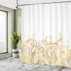 Ambesonne Octopus Shower Curtain, Animal Tentacles Background Underwater Marine Nature and Sea Creatures Nautical, Cloth Fabric Bathroom Decor Set with Hooks, 69" W x 70" L, Pale Yellow view 4