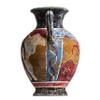 Ancient Greek Minoan Amphora Akrotiri Boxer Fresco Handmade Ceramic Pottery Vase Medium view 2