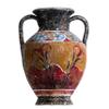 Ancient Greek Minoan Amphora Akrotiri Boxer Fresco Handmade Ceramic Pottery Vase Medium view 3