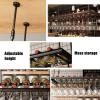 CGF- Mounted Wine Racks Wine Bar Wall Rack,Hanging Bar Glass Rack & Hanging Bottle Holder Adjustable High 30~60cm (Black,Bronze, Gold/ 60cm,80cm,100cm,120cm) view 4