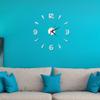 3D Clock Sticker Wall Clock, DIY Modern Wall Clock Large Clock Wall Stickers Clock Decor DIY Clock Kit 3D Wall Clock Mirror Stickers for Home Living Room Bedroom Office Decoration Accessories (Silver) view 3
