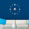 3D Clock Sticker Wall Clock, DIY Modern Wall Clock Large Clock Wall Stickers Clock Decor DIY Clock Kit 3D Wall Clock Mirror Stickers for Home Living Room Bedroom Office Decoration Accessories (Silver) view 4