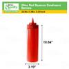 [6 PACK] 24 Oz Red Plastic Condiment Squeeze Bottles Squirt Bottle for Sauces, Dressing, Arts and Crafts, Ketchup, Mustard, Oil, BBQ - Clear Reusable Plastic Containers, BPA Free, Dishwasher Safe view 3