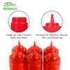 [24 PACK] 24 Oz Red Plastic Condiment Squeeze Bottles Squirt Bottle for Sauces, Dressing, Arts and Crafts, Ketchup, Mustard, Oil, BBQ - Clear Reusable Plastic Containers, BPA Free, Dishwasher Safe view 4