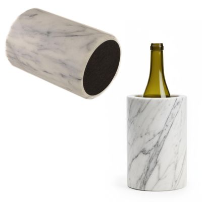 [2 PACK] Marble Wine Bottle Cooler - Wine Chiller Bucket - Perfect for Wine & Champagne for Dinner, Parties - Holds a 750 ML Bottle - Great for Utensil Holder, Flower Vase by EcoQuality