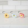 Farm Fresh Flowers Bath Collection - Set of 12 Shower Hooks view 2
