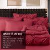 8pcs Modern Pintuck Burgundy Red Comforter Set Cal King Size Bed In a Bag | Attractive Pinch Pleated Artistic Diamond Pattern Down Comforter, 100%Brushed Microfiber Comfortable Comfy Cozy Soft Bedding view 3