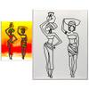11x14 Canvas Painting Kit African Women Pre Drawn Stretched Canvas Kit | Birthday Gift | Adult Sip and Paint Party Favor | PRIDE view 2