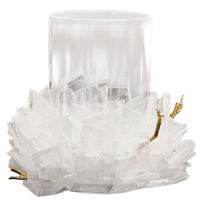 Candelabras Creative Crystal Glass Candle Holder, Romantic Decorative Candle Lanterns, European Style Desktop Ornaments, for Wedding Christma Christmas (Color : White, Size : Large*1)