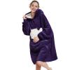 Aemilas Wearable Blanket Hoodie - Sherpa Blanket Sweatshirt as Gifts for Mom Sister,Cozy Warm Hooded Blanket with Giant Pocket(Dark Purple) view 2