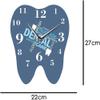qiuqiu Wall Clock Dental Words Tooth Shaped Wall Clock Professional Dentist Wall Watch Decorative Clinic Dental Ornament Orthodontics Surgeon Gift Favorite Material Fine Finish view 2
